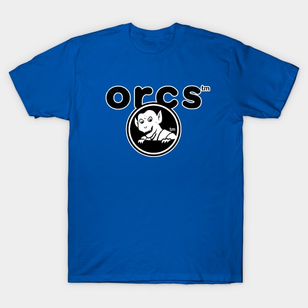 Funny Fantasy Orcs Inspired Vintage Retro Logo Parody T-Shirt by BoggsNicolas